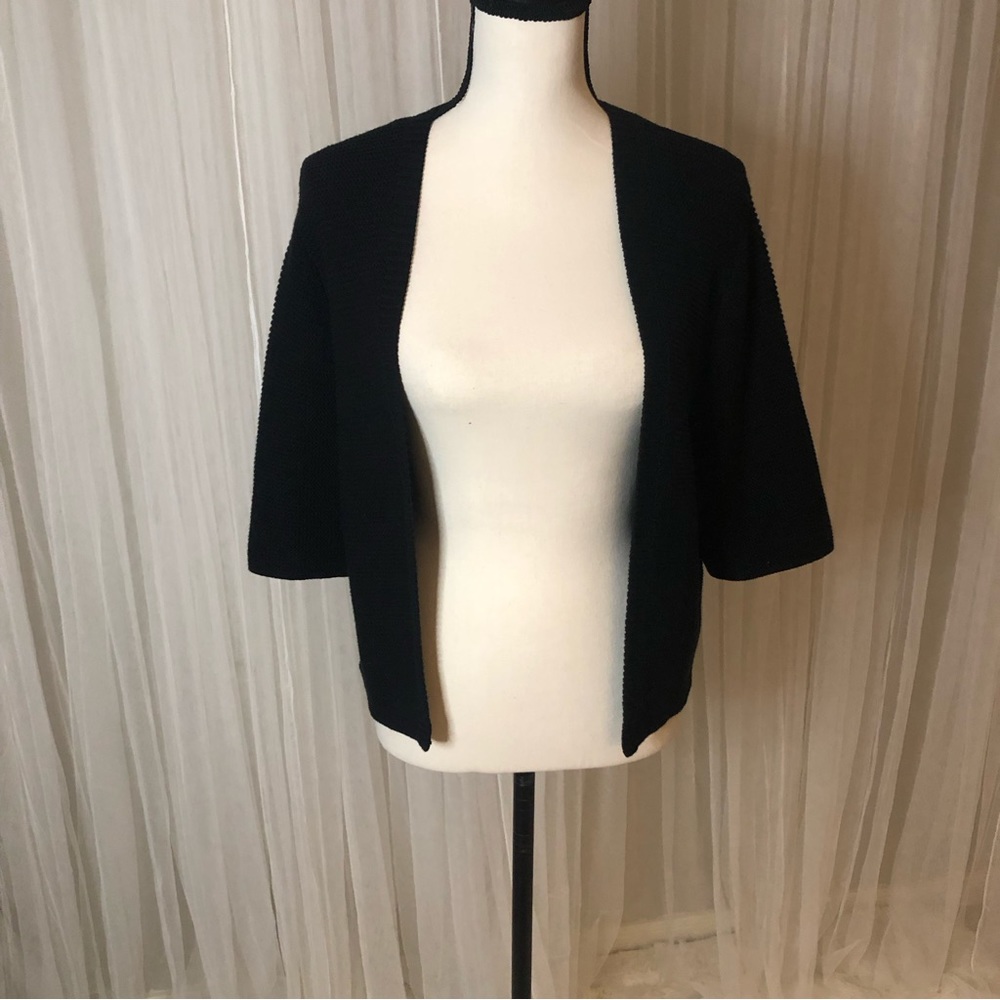 Talbots black short sleeve shrug